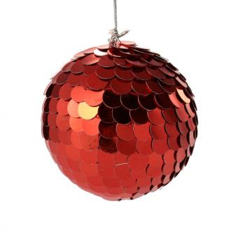 SEQUIN BALL RED