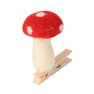 WOOL MIX TOADSTOOL ON PEG