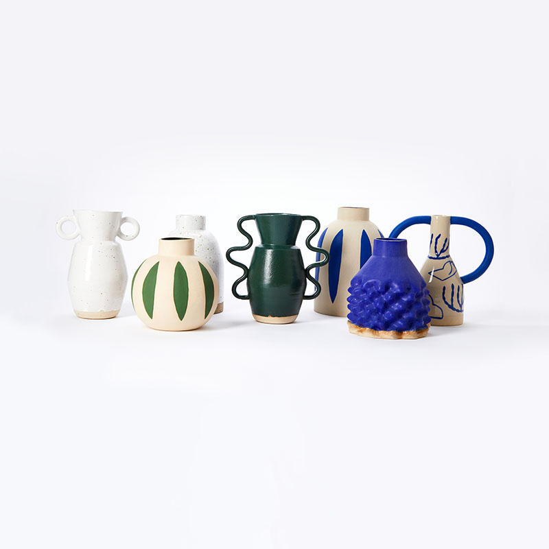 Sophie Alda Large Rounded Vase Speckle With Blue Stripe 5 Point The Conran Shop コンランショップ The Conran Shop Sophie Alda Large Rounded Vase Speckle With Blue Stripe 5 Point The Conran Shop コンランショップ The Conran Shop