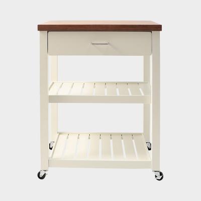 STORAGE TROLLEY CREAM 70X50X90