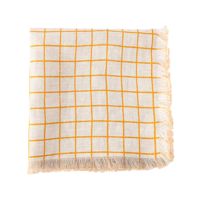 Frayed Check Napkin Sunflower 45 X 45cm キッチン リネン The Conran Shop コンランショップ The Conran Shop Frayed Check Napkin Sunflower 45 X 45cm キッチン リネン The Conran Shop コンランショップ The Conran Shop