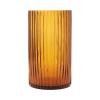 RIBBED LARGE VASE AMBER