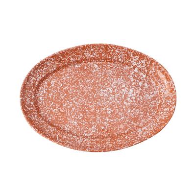 スプラッター オーバル プラッター オレンジ