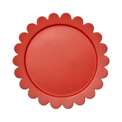 スカラップ メタル トレイ オレンジ(42CM)