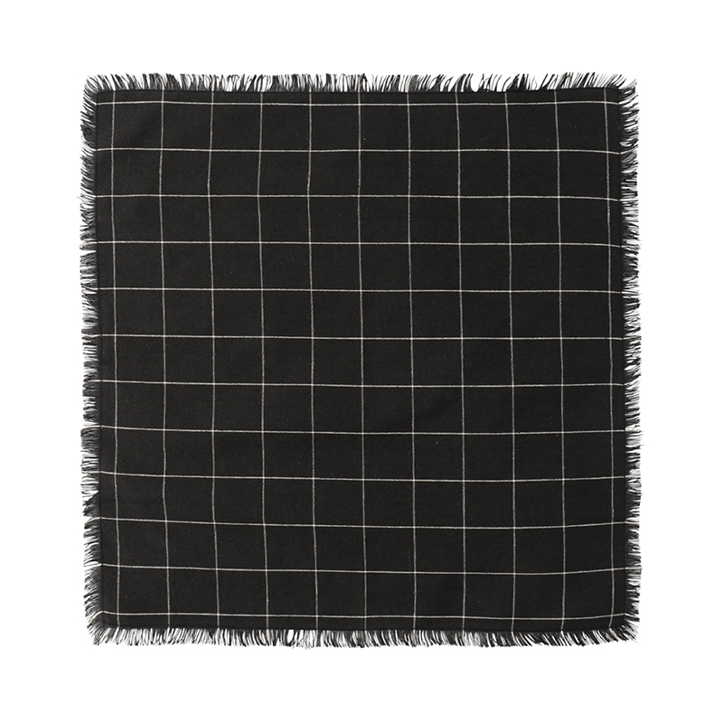 TCS グリッド ナプキン ブラック フレイ エッジ