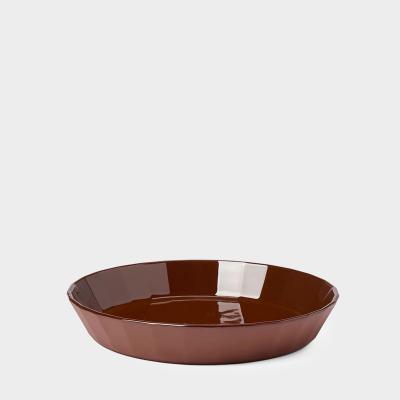 TCS フェイド ディーププレート 22CM カカオ