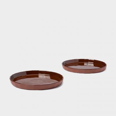 TCS フェイド サイドプレート 17CM カカオ 【2個セット】