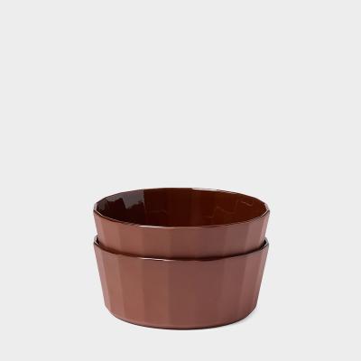 TCS フェイド ボウル 13CM カカオ 【2個セット】