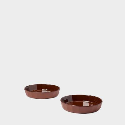 TCS フェイド スモールプレート 13.6CM カカオ 【2個セット】