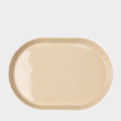 TCS フェイド オーバルプラッター 32.6CM オートミール