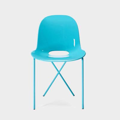 CROSSLEG SIDE CHAIR GLOSS AQUA