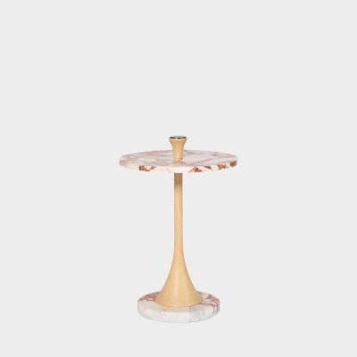 TCS タミラ サイドテーブル オーク レッドマーブル