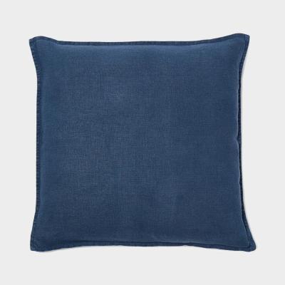 TCS ウォリス リネン クッションカバー 50×50 ブルー