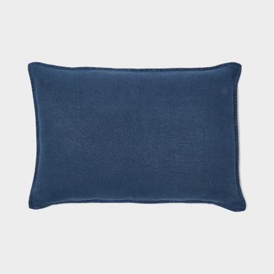 TCS ウォリス リネン クッションカバー 60×40 ブルー