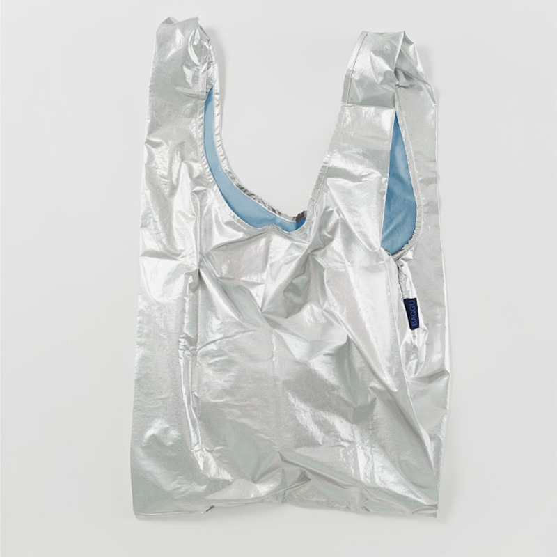 BAGGU(バグゥ)スタンダード バグゥ メタリック シルバー