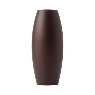 M1214/S MANGO WOOD VASE BROWN