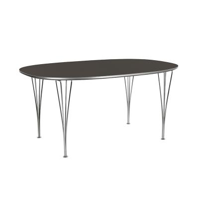 FRITZ HANSEN（フリッツ・ハンセン）スーパー楕円テーブル グレーラミネート クロームレッグ