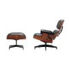 HERMAN MILLER(ハーマンミラー)イームズラウンジチェア&オットマン ブラックレザー/サントスパリサンダー
