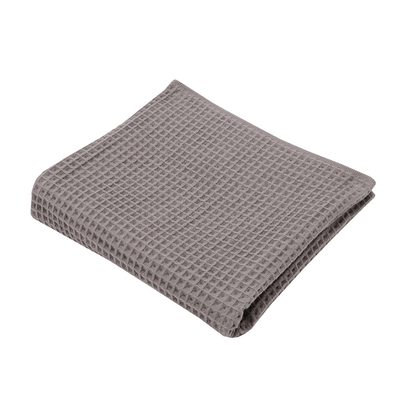 THE CONRAN SHOP ORIGINAL WAFFLE&GAUZE BATH TOWEL DARK GREY