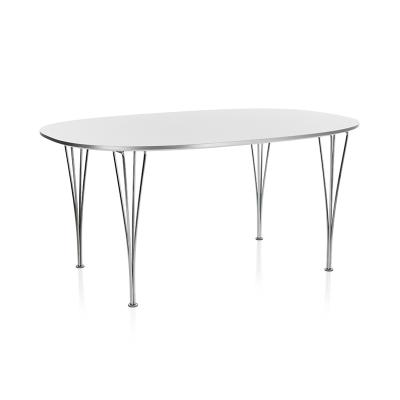 FRITZ HANSEN（フリッツ・ハンセン）B612 スーパー楕円テーブル ホワイトラミネート クロームレッグ