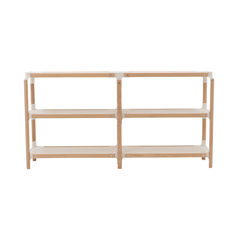 MAGIS(マジス)STEELWOOD SHELVING SYSTEM(スティールウッド シェルビングシステム)ナチュラルビーチ(フレーム)×ホワイト(棚板・ジョイント)  2×2