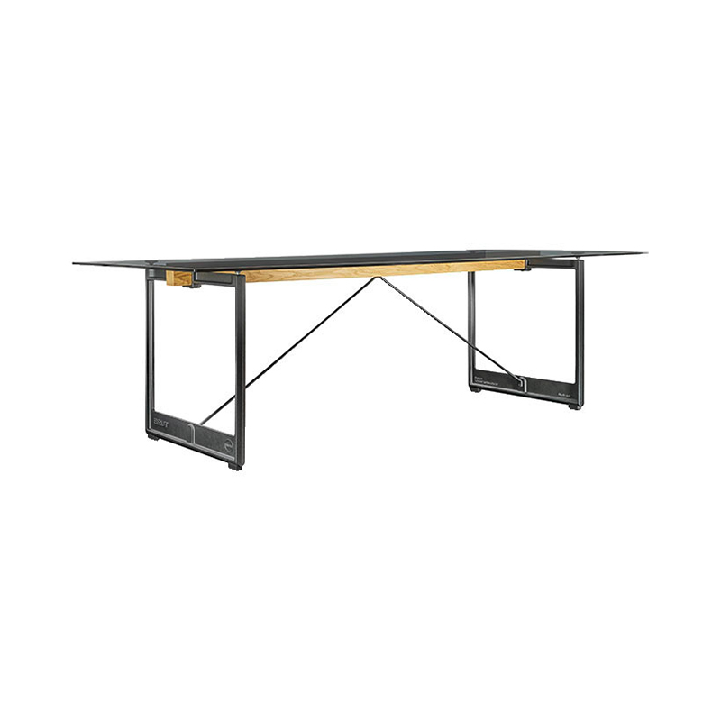 MAGIS(マジス)BRUT TABLE(ブリュットテーブル)スモークガラス/グレー260x85