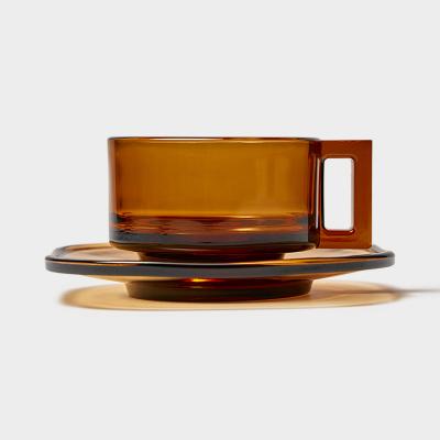 ARNO GLASS(アルノグラス)カップ&ソーサー アンバー