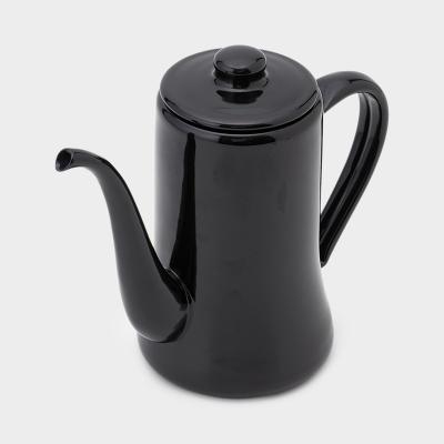 ファルコン エナメルウェア スリムポット 1.2L ブラック