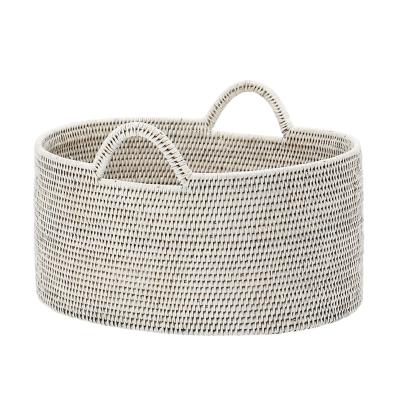BAOLGI(バオルジィ)オーバル バスケット ウィズ ハンドル ホワイト M