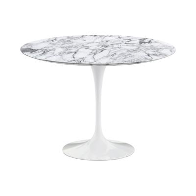 SAARINEN ARABESCATO DINING TABLE  ROUND 1070 WHITE