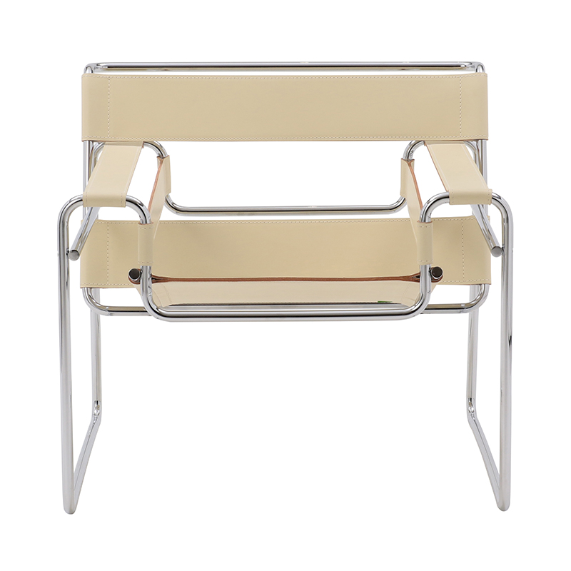 Knoll(ノル)WASSILY(ワシリー)ラウンジチェア カウハイド ホワイトベージュ