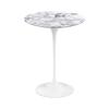 SAARINEN ARABESCATO SIDE TABLE ROUND 410 WHITE