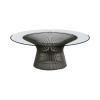PLATNER COFFEE TABLE 915 BRONZE/CLEAR.GLASS