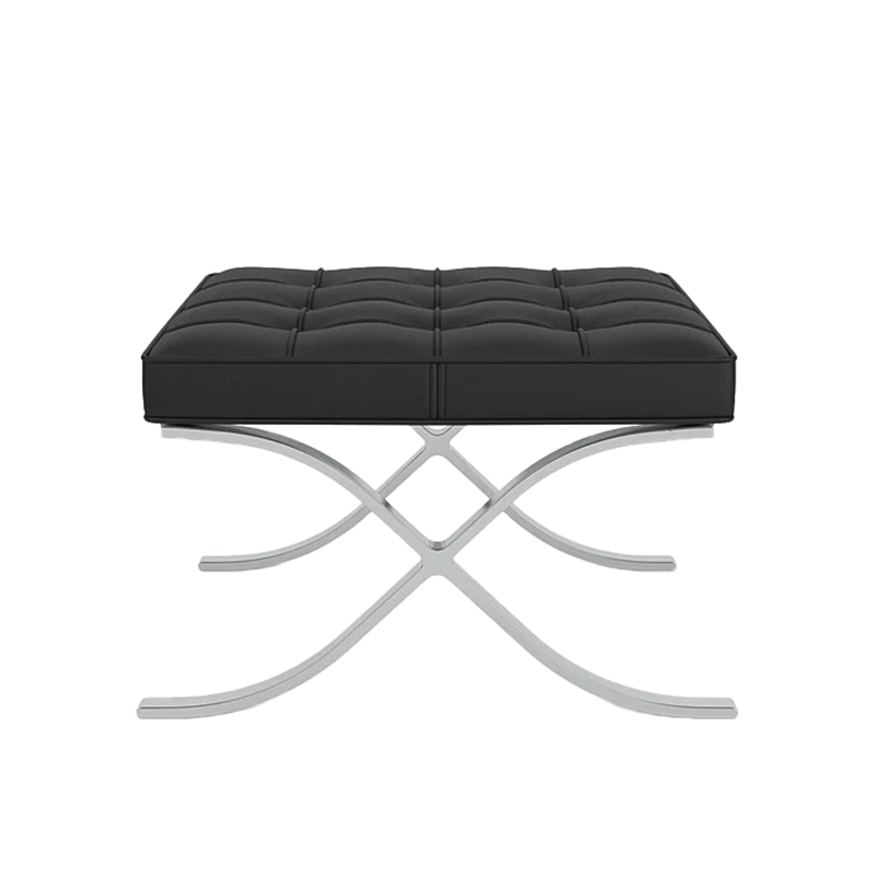 KNOLL(ノル)バルセロナ スツール リラックス ベネチア レザー ブラック