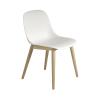 FIBER SIDE CHAIR WOOD BASE WHITE/OAK