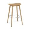 FIBER COUNTER STOOL WOOD H75 OCHRE/OAK