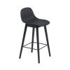 Muuto(ムート)FIBER COUNTER STOOL W.B/R WOOD(ファイバー バー スツール ウィズバックレスト ウッド)H75CM ブラック