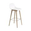 Muuto(ムート)FIBER BAR STOOL W.B/R WOOD(ファイバー バー スツール ウィズバックレスト ウッド)H75CM ホワイト/オーク