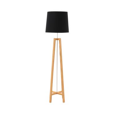 CROSS FLOOR LIGHT STAND NATURAL SHADE BLACK