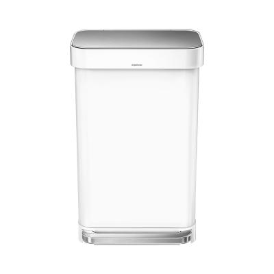 SIMPLE HUMAN（シンプルヒューマン）レキュタンギュラーステップカン 45リットル ホワイト