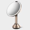 SIMPLE HUMAN（シンプルヒューマン）センサーメイクアップミラー ローズゴールド