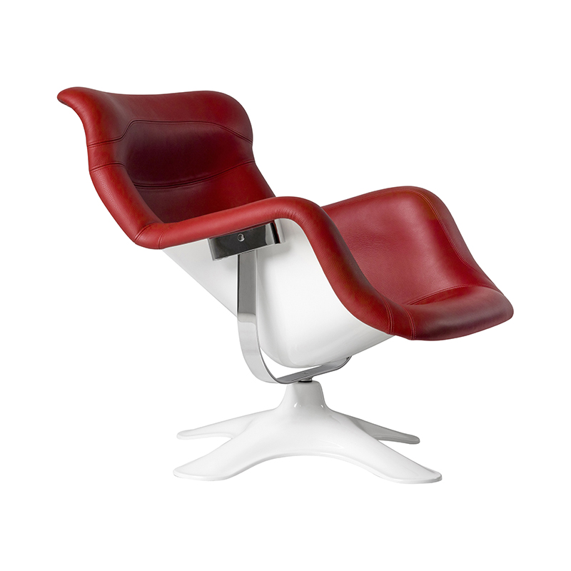 Artek(アルテック)カルセリ ラウンジチェア レッド レザー