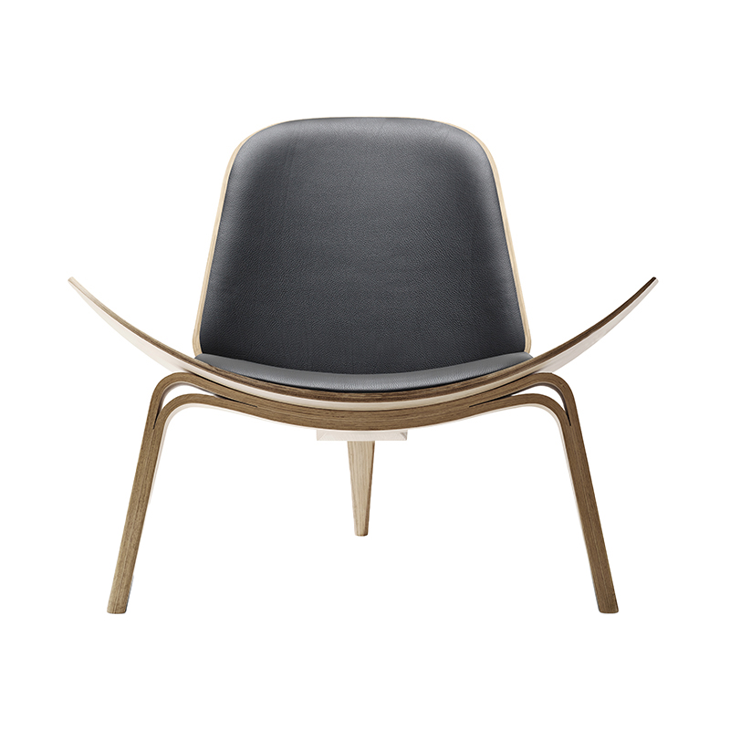 CARL HANSEN&SON(カール・ハンセン&サン)CH07 シェルチェア オークホワイトオイル THOR301 ブラックレザー