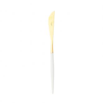 CUTIPOL（クチポール）GOA（ゴア）ホワイト マット ゴールド ディナー ナイフ