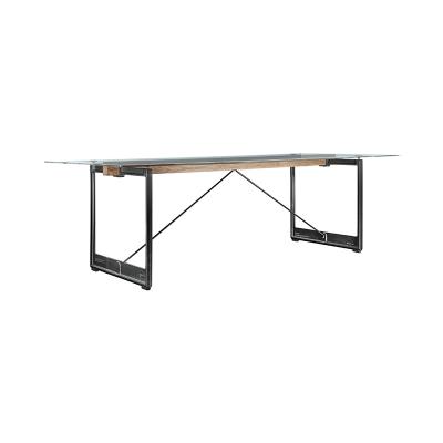 MAGIS（マジス）BRUT TABLE（ブリュット テーブル）クリアガラス／グレー 260x85