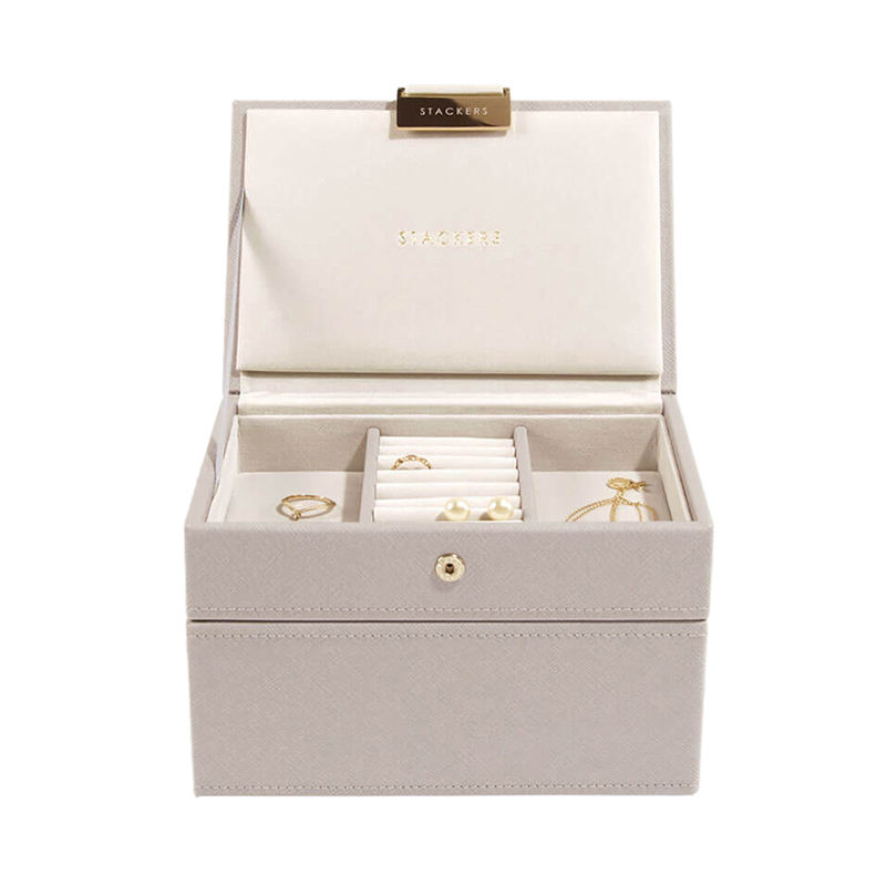 STACKERS  TAUPE MINI JEWELRY BOX 2SET
