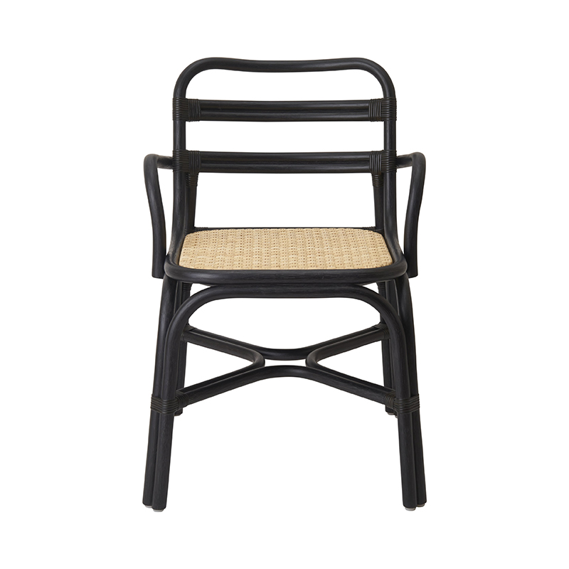 TOU(トウ)SR(エスアール)サイドチェアアーム ブラック