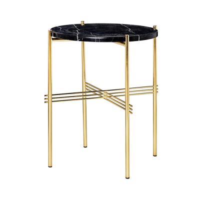 GUBI（グビ）TS SIDE TABLE（TS サイドテーブル）ブラスベース ブラックマルキーナマーブル φ40