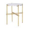 GUBI(グビ)TS SIDE TABLE(TS サイドテーブル)ブラスベース ニュートラルホワイトトラバーチン φ40