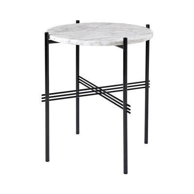 GUBI(グビ)TS SIDE TABLE(TS サイドテーブル)ブラックベース ホワイトカラーラマーブル φ40MARBLE